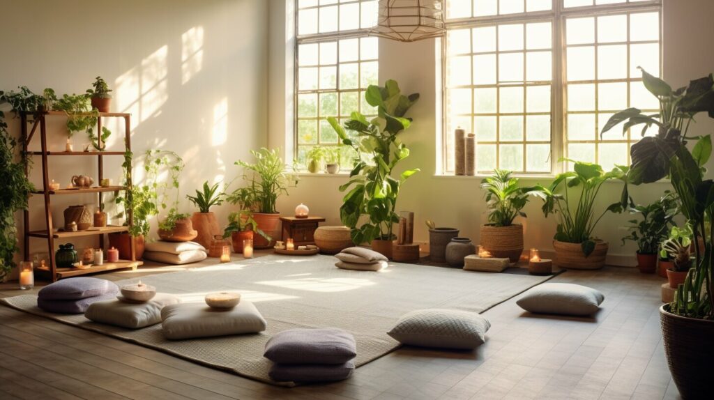 setting up a yoga studio at home